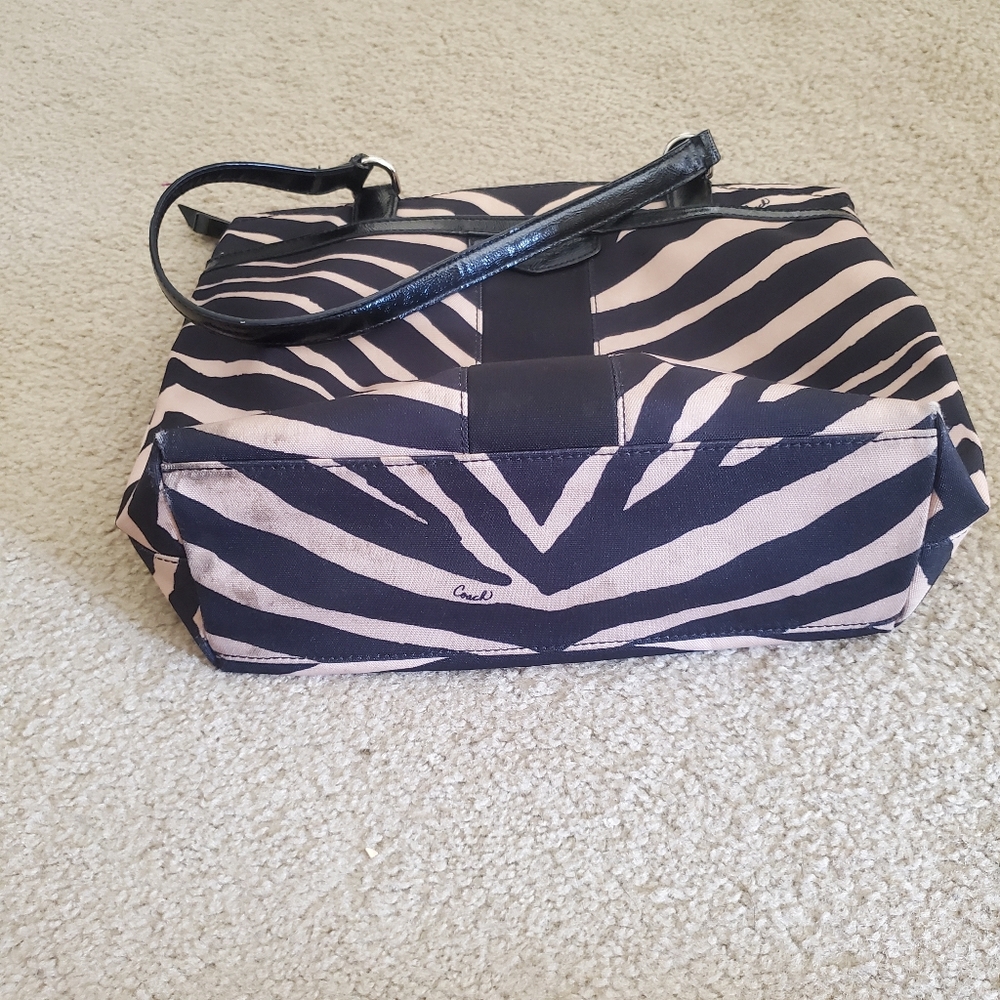 Zebra Print Coach Handbag - Picture 6 of 11